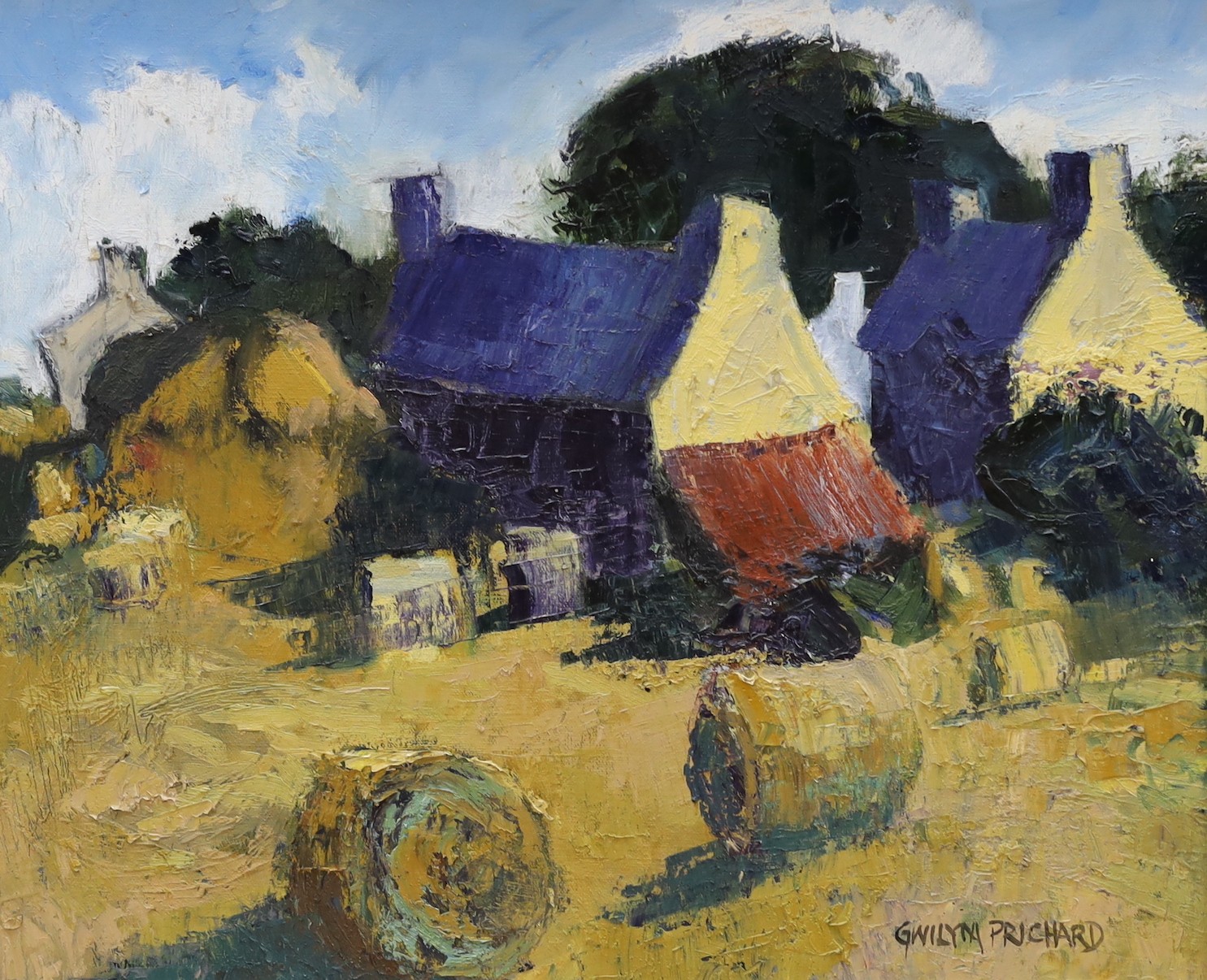 Gwilym Prichard (Welsh, 1931-2015), 'Brittany - Summer', oil on canvas, 44 x 53cm